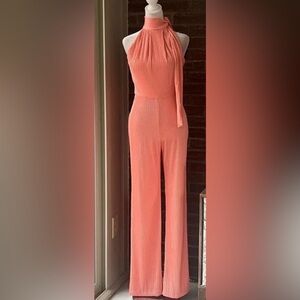 NWT Black Halo Wide-Leg Coral Jumpsuit